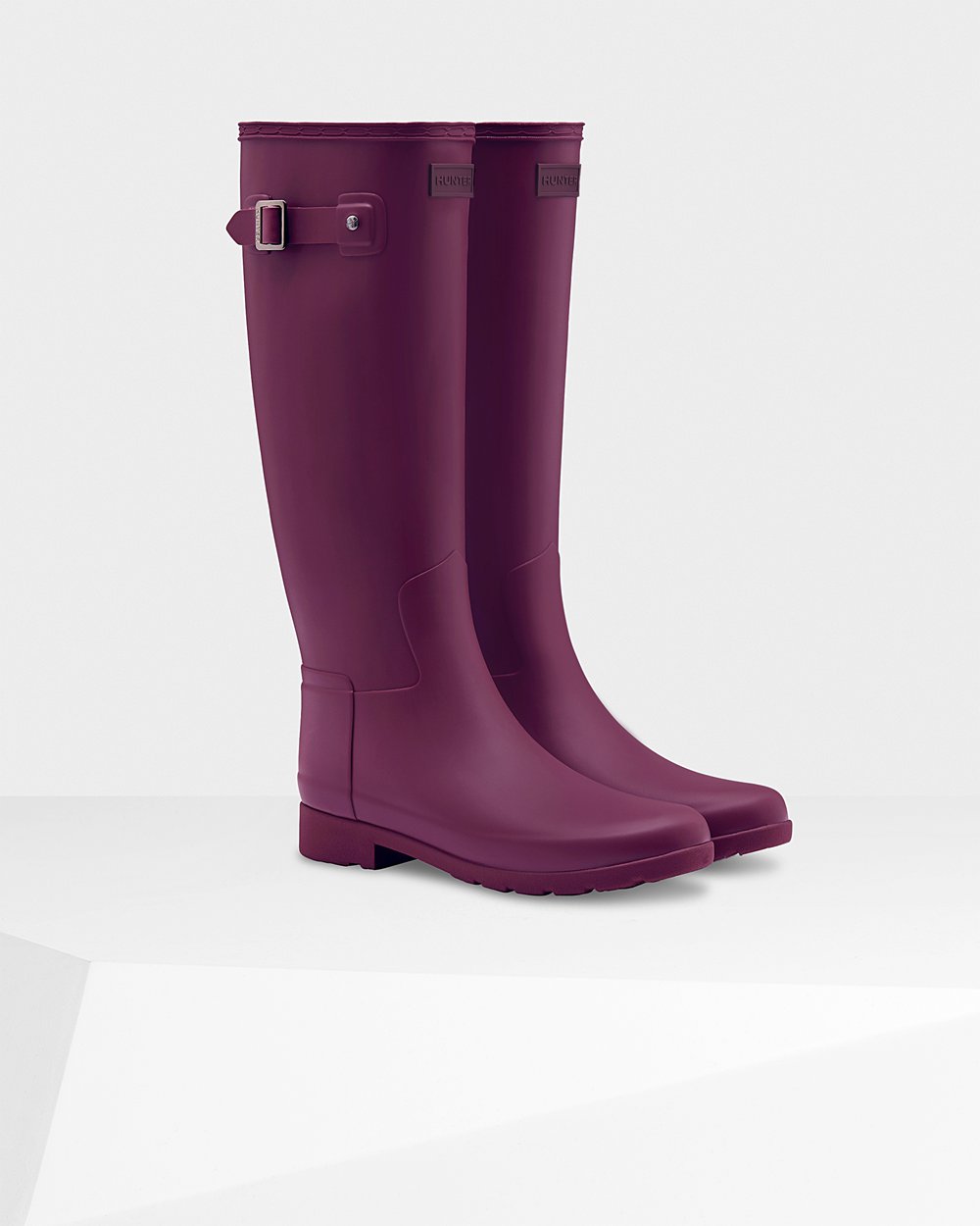 Womens Hunter Tall Rain Boots Purple - Refined Slim Fit - 8706354-RK